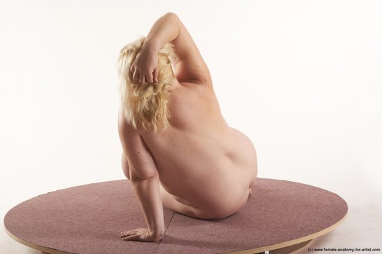 Nude Woman White Sitting poses - ALL Overweight medium blond Sitting poses - simple Pinup