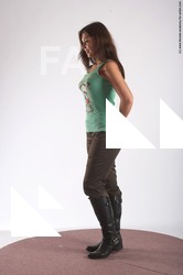 Casual Woman White Standing poses - ALL Slim long brown Standing poses - simple Academic