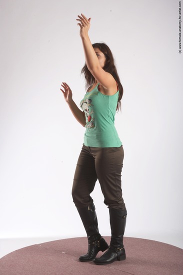 Casual Woman White Standing poses - ALL Slim long brown Standing poses - simple Academic