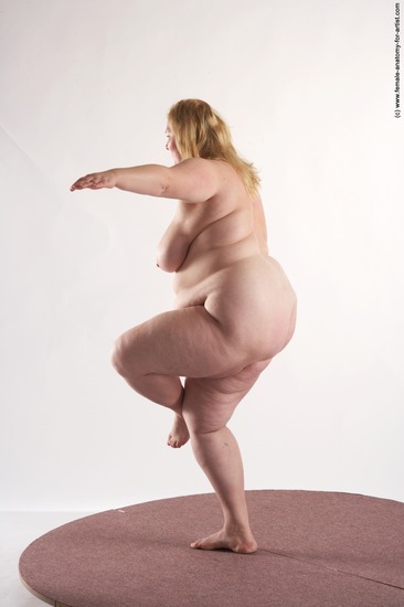 Nude Woman White Standing poses - ALL Overweight long blond Standing poses - simple Pinup