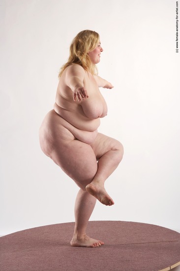 Nude Woman White Standing poses - ALL Overweight long blond Standing poses - simple Pinup