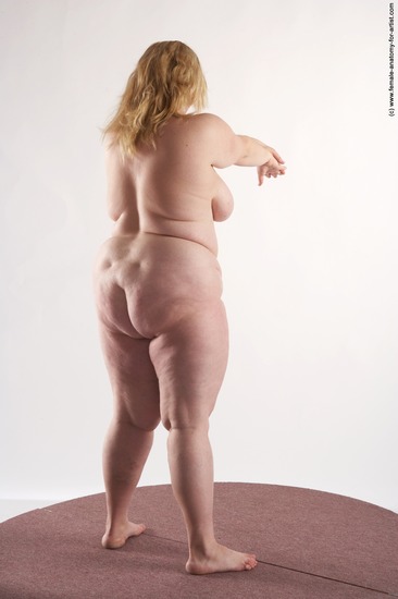 Nude Woman White Standing poses - ALL Overweight long blond Standing poses - simple Pinup