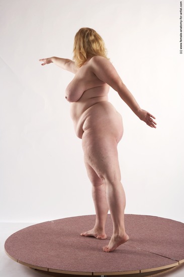 Nude Woman White Standing poses - ALL Overweight long blond Standing poses - simple Pinup