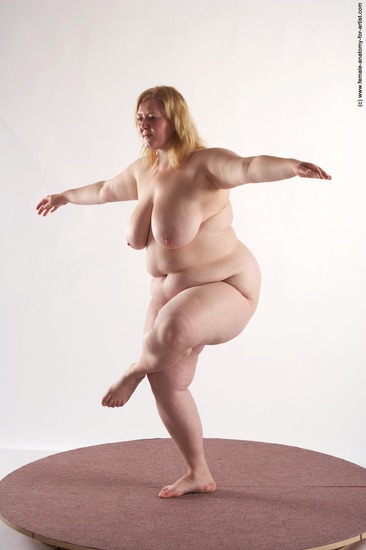 Nude Woman White Standing poses - ALL Overweight long blond Standing poses - simple Pinup