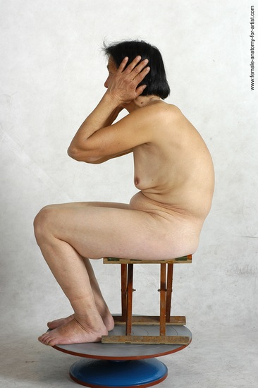 and more Nude Woman Asian Sitting poses - ALL Slim medium black Sitting poses - simple Pinup