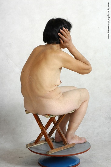 and more Nude Woman Asian Sitting poses - ALL Slim medium black Sitting poses - simple Pinup