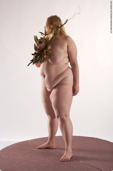 Nude Woman White Standing poses - ALL Overweight medium blond Standing poses - simple Pinup