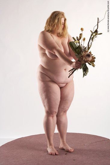 Nude Woman White Standing poses - ALL Overweight medium blond Standing poses - simple Pinup