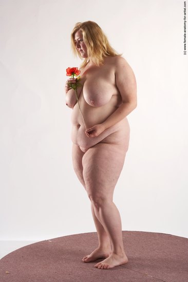 Nude Woman White Standing poses - ALL Overweight medium blond Standing poses - simple Pinup