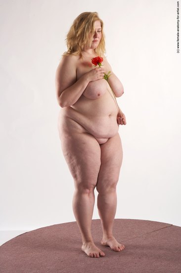 Nude Woman White Standing poses - ALL Overweight medium blond Standing poses - simple Pinup