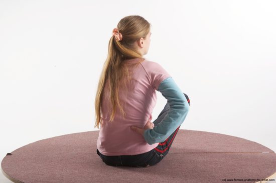 Casual Woman White Sitting poses - ALL Slim long blond Sitting poses - simple Academic