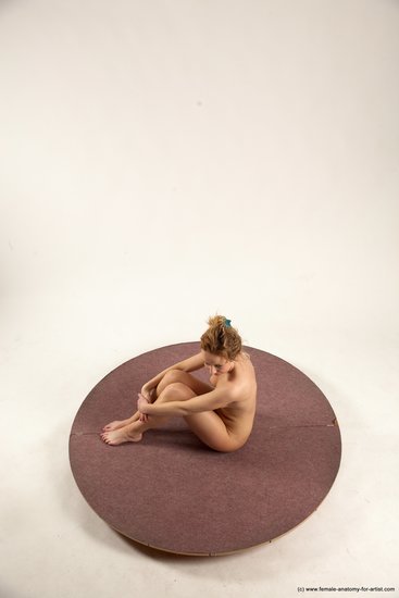 Nude Woman White Sitting poses - ALL Slim medium colored Sitting poses - simple Multi angle poses Pinup