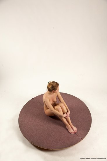 Nude Woman White Sitting poses - ALL Slim medium colored Sitting poses - simple Multi angle poses Pinup