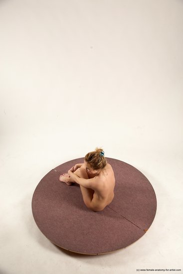 Nude Woman White Sitting poses - ALL Slim medium colored Sitting poses - simple Multi angle poses Pinup