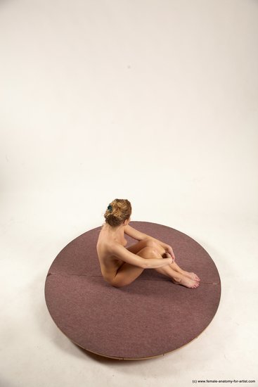 Nude Woman White Sitting poses - ALL Slim medium colored Sitting poses - simple Multi angle poses Pinup