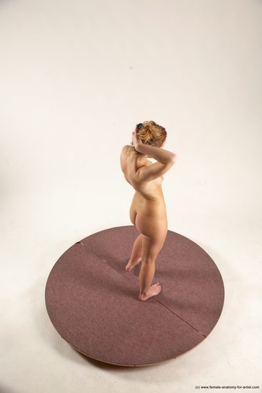 Nude Woman White Standing poses - ALL Slim long colored Standing poses - simple Multi angle poses Pinup