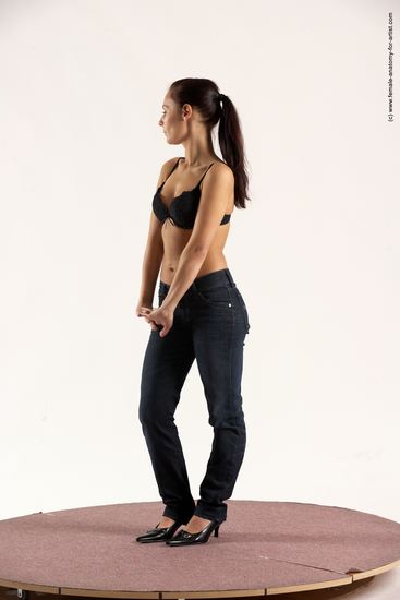 Casual Woman White Standing poses - ALL Slim long brown Standing poses - simple Multi angle poses Academic