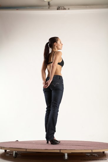 Casual Woman White Standing poses - ALL Slim long brown Standing poses - simple Multi angle poses Academic