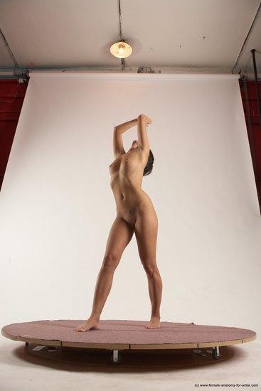 Nude Woman White Standing poses - ALL Slim medium brown Standing poses - simple Multi angle poses Pinup