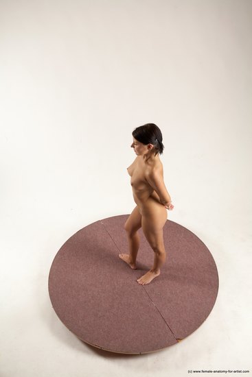 Nude Woman White Standing poses - ALL Slim medium brown Standing poses - simple Multi angle poses Pinup