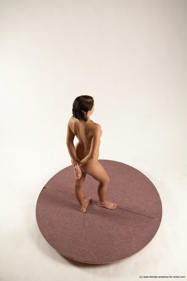 Nude Woman White Standing poses - ALL Slim medium brown Standing poses - simple Multi angle poses Pinup