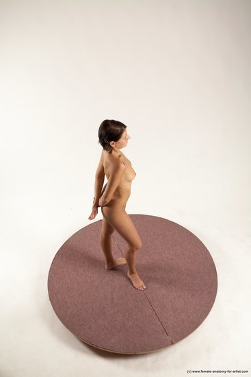 Nude Woman White Standing poses - ALL Slim medium brown Standing poses - simple Multi angle poses Pinup