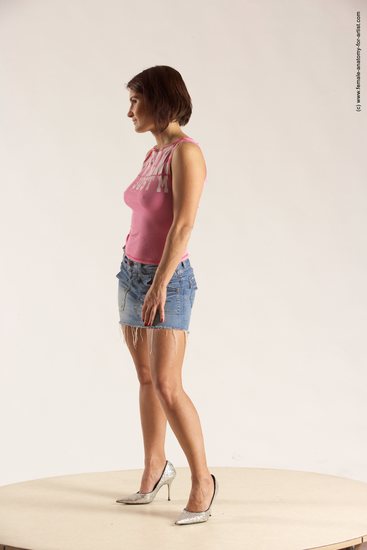 Casual Woman White Standing poses - ALL Slim medium brown Standing poses - simple Multi angle poses Academic