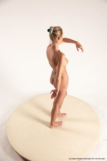 Nude Woman White Standing poses - ALL Slim long blond Standing poses - simple Multi angle poses Pinup