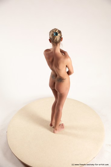 Nude Woman White Standing poses - ALL Slim long blond Standing poses - simple Multi angle poses Pinup