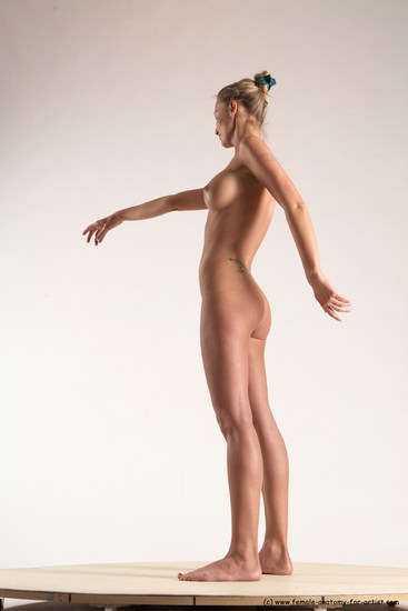 Nude Woman White Standing poses - ALL Slim long blond Standing poses - simple Multi angle poses Pinup