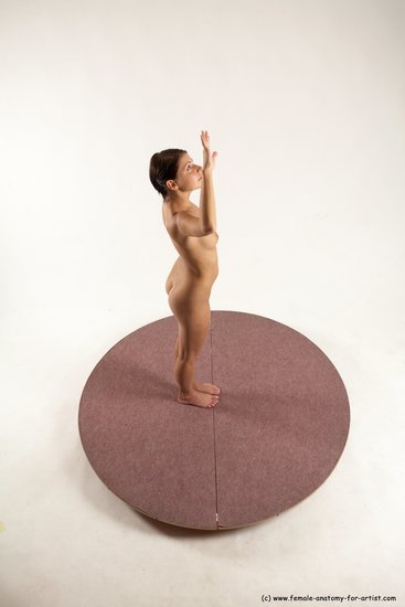 Nude Woman White Standing poses - ALL Slim medium brown Standing poses - simple Multi angle poses Pinup