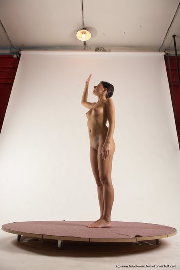 Nude Woman White Standing poses - ALL Slim medium brown Standing poses - simple Multi angle poses Pinup