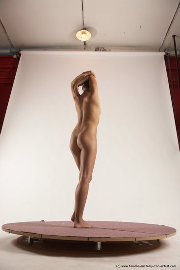 Nude Woman White Standing poses - ALL Slim medium brown Standing poses - simple Multi angle poses Pinup