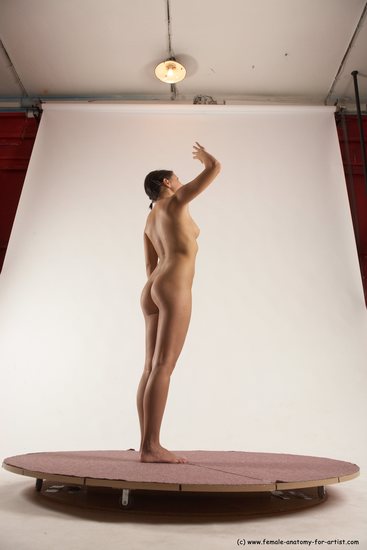 Nude Woman White Standing poses - ALL Slim medium brown Standing poses - simple Multi angle poses Pinup