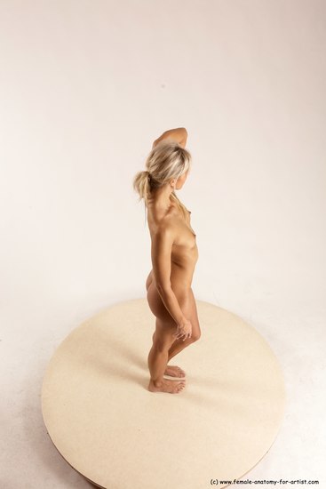 Nude Woman White Standing poses - ALL Slim long blond Standing poses - simple Multi angle poses Pinup