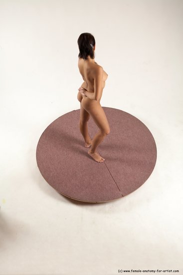 Nude Woman White Standing poses - ALL Slim medium brown Standing poses - simple Multi angle poses Pinup