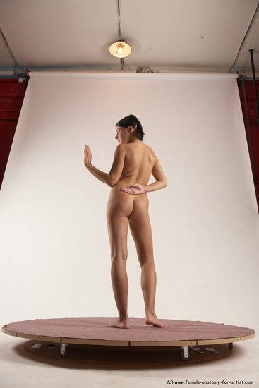 Nude Woman White Standing poses - ALL Slim medium brown Standing poses - simple Multi angle poses Pinup