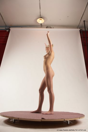 Nude Woman White Standing poses - ALL Slim long blond Standing poses - simple Multi angle poses Pinup