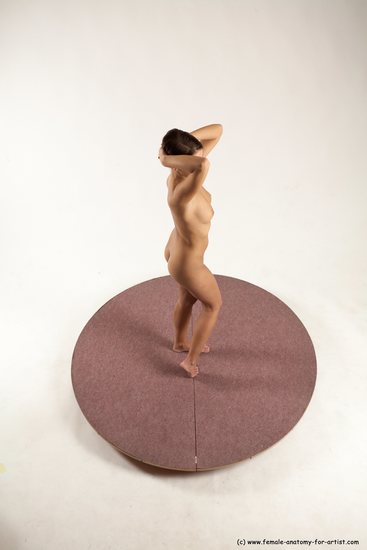 Nude Woman White Standing poses - ALL Slim medium brown Standing poses - simple Multi angle poses Pinup