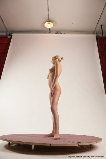 Nude Woman White Standing poses - ALL Slim long blond Standing poses - simple Multi angle poses Pinup