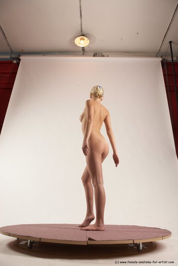 Nude Woman White Standing poses - ALL Slim long blond Standing poses - simple Multi angle poses Pinup