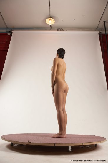 Nude Woman White Standing poses - ALL Slim medium brown Standing poses - simple Multi angle poses Pinup