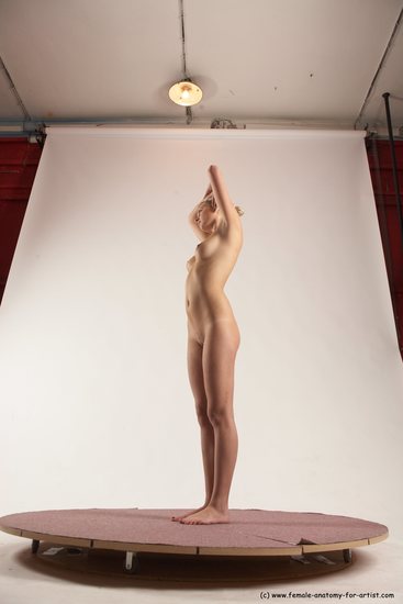 Nude Woman White Standing poses - ALL Slim long blond Standing poses - simple Multi angle poses Pinup