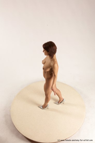 Nude Woman White Standing poses - ALL Slim medium brown Standing poses - simple Multi angle poses Pinup