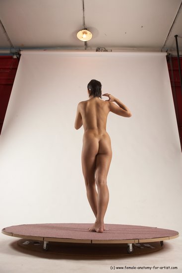 Nude Woman White Standing poses - ALL Slim medium brown Standing poses - simple Multi angle poses Pinup