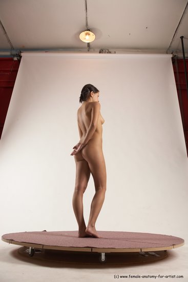 Nude Woman White Standing poses - ALL Slim medium brown Standing poses - simple Multi angle poses Pinup