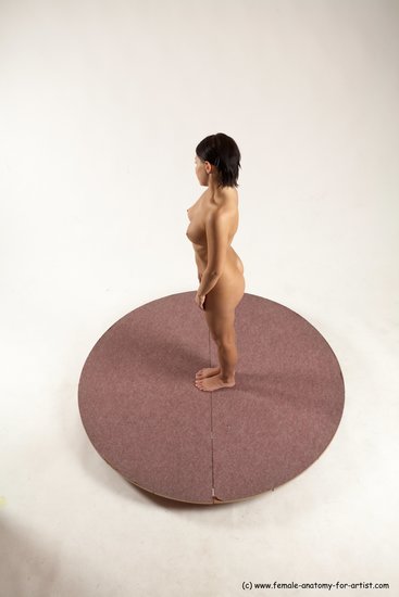 Nude Woman White Standing poses - ALL Slim medium brown Standing poses - simple Multi angle poses Pinup