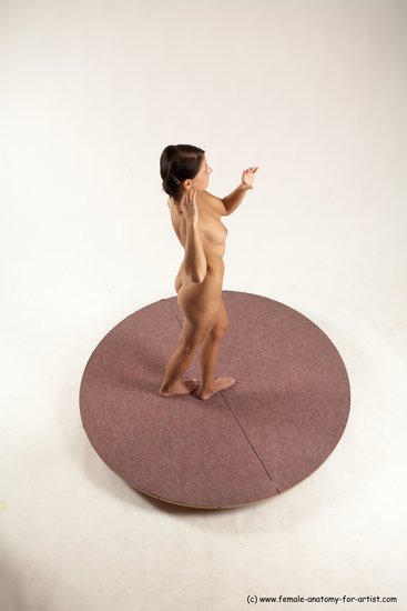 Nude Woman White Standing poses - ALL Slim medium brown Standing poses - simple Multi angle poses Pinup