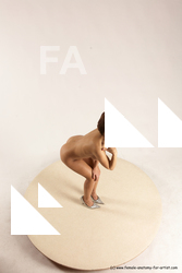 Nude Woman White Standing poses - ALL Slim short brown Standing poses - simple Multi angle poses Pinup