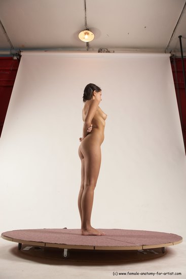 Nude Woman White Standing poses - ALL Slim medium brown Standing poses - simple Multi angle poses Pinup